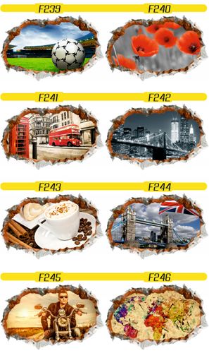 Naklejka efekt 3D czerwone maki duży wybór wzorów na Arena.pl