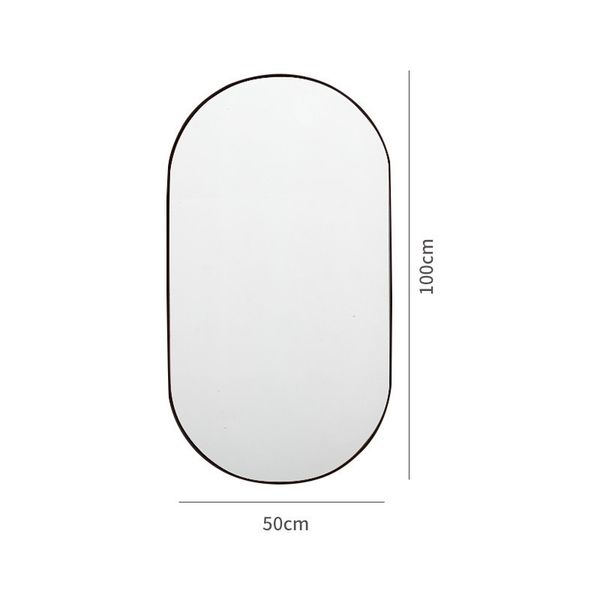 Lustro Elipsa 100x50cm czarne GX06 ścienne owalne łazienkowe do salonu sypialni loftowe Industrialne minimalistyczne zdjęcie 8