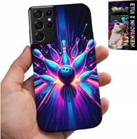 ETUI DO SAMSUNG GALAXY S21 Ultra - KRĘGLE BOWLING STRIKE POKROWIEC, PLECKI