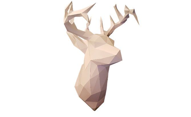 RENIFER głowa ŁOŚ JELEŃ ozdoba ścienna OBRAZ 3D zdjęcie 1