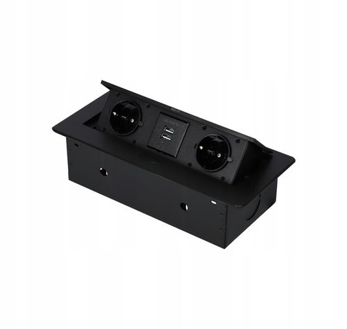 Gniazdo Nablatowe Chowane w Blat Kuchenny Potrójne Wpuszczane 2X 230V na Arena.pl