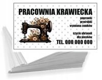 Wizytówki reklamowe firmowe 100 szt różne wzory PRACOWNIA KRAWIECKA