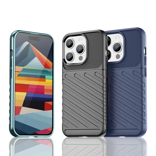 pancerne etui iphone 15 pro thunder case - niebieskie na Arena.pl