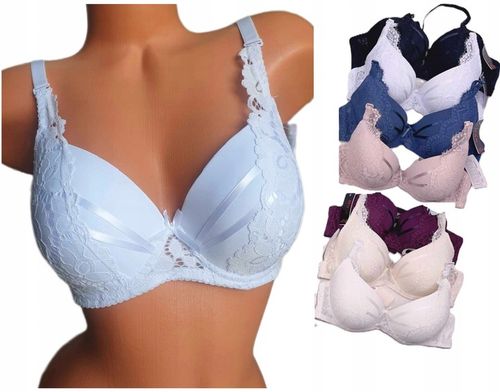 Biustonosz koronkowy stanik usztywniany zbierający z fiszbinami 90C kolory na Arena.pl