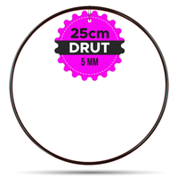 Obręcz CZARNA 25 cm, metalowa, do łapacza snów, 5 mm grubości