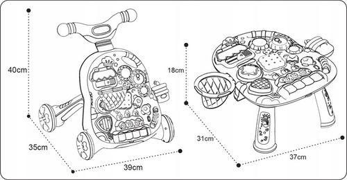 CHODZIK PCHACZ INTERAKTYWNY STOLIK 5w1 EDUKACYJNY na Arena.pl