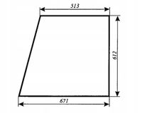 Szyba drzwi górna - drzwi góra Massey Ferguson MF-255 kabina POM Zamość