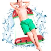 HAMAK WODNY DMUCHANY FOTEL LEŻAK MATERAC ARBUZ