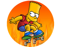 Opłatek na tort Simpsonowie