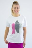 Koszulka z aplikacją i cekinami Example Biała M