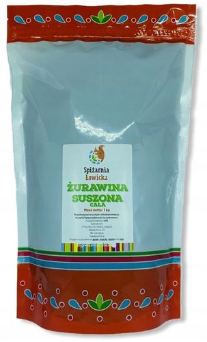 CAŁA ŻURAWINA SUSZONA - całe owoce 1kg wysoka jakość na Arena.pl