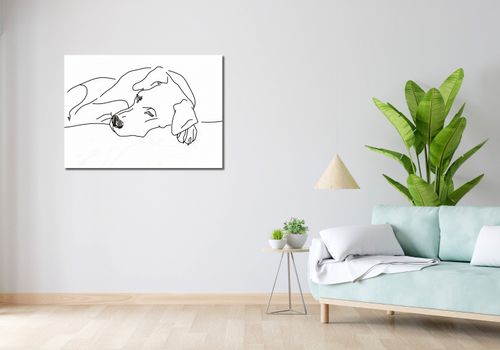 Obraz 100x70cm Wypoczynek Psiaka na Arena.pl
