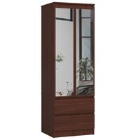 Szafa do sypialni, lustro, DORMI, 60x51x180 cm, wenge, mat | TYLETEGOTU