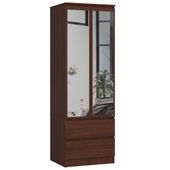 Szafa do sypialni, lustro, DORMI, 60x51x180 cm, wenge, mat | TYLETEGOTU