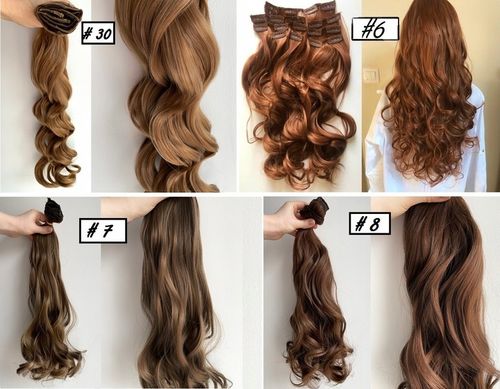 DOCZEPIANE WŁOSY ZESTAW Clip in Fale 7 PASM 160g na Arena.pl