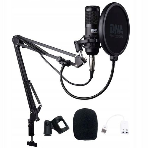 MIKROFON POJEMNOŚCIOWY USB STUDYJNY FILTR + UCHWYT DO KOMPUTERA ZESTAW DNA na Arena.pl