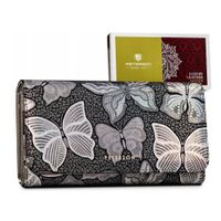 Duży, skórzany portfel damski w orientacji poziomej Peterson