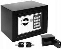 DOMOWY SEJF KASETKA NA ZAMEK ELEKTRONICZNY 10L KLUCZ KOD SZYFR PANCERNA XL