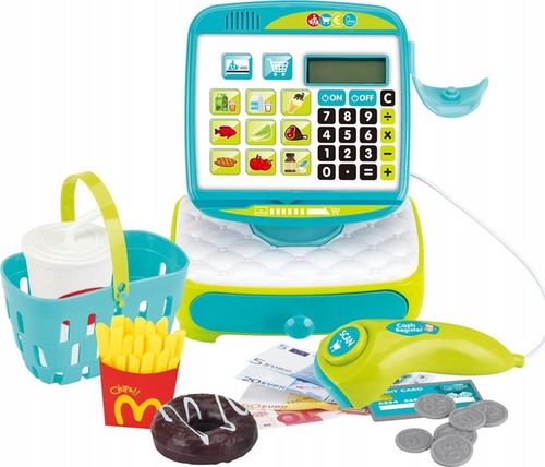 KASA FISKALNA SKLEPOWA Z DOTYKOWYM PANELEM KOSZYK DO ZABAWY DLA DZIECI na Arena.pl