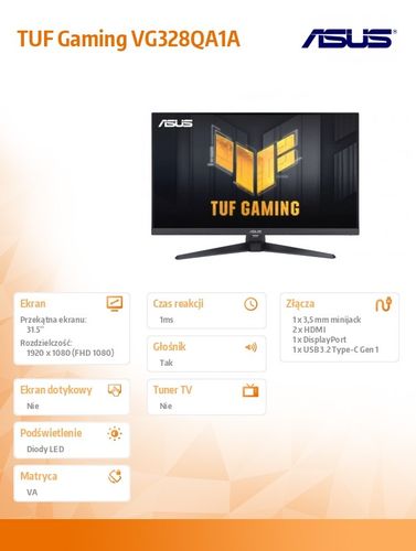 Monitor LED 32" ASUS TUF VG328QA1A na Arena.pl