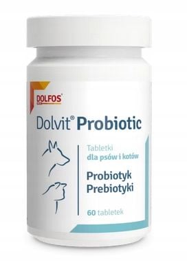 Dolvit Probiotic Probiotyk i Prebiotyk dla psa 60 tabletek Dolfos zdjęcie 1