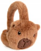 Futrzane nauszniki Kapibara - zimowe, damskie, dla dzieci Jasny brąz