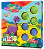 Zestaw stempelków DINO 6 szt  Colorino Kids