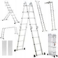 Drabina Aluminiowa przegubowa Wielofunkcyjna Składana 4x4 PODEST 4,6m