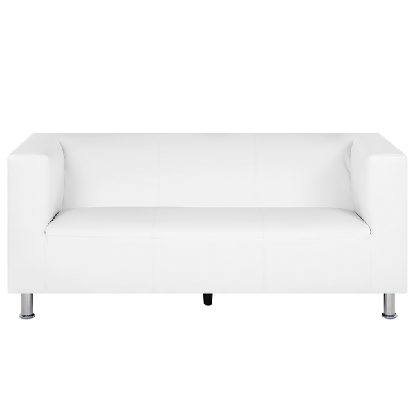 Sofa 3-osobowa ekoskóra biała FLORO zdjęcie 1