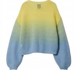 Sweter z okrągłym dekoltem cieniowany r.M na Arena.pl