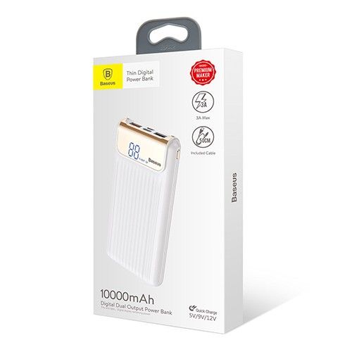 Baseus Thin Digital Power Bank 10000 mAh 2xUSB QC na Arena.pl