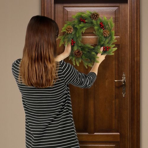 WIANEK ŚWIĄTECZNY STROIK NA DRZWI STÓŁ WIENIEC OZDOBA PREMIUM ŚWIĘTA 45 cm na Arena.pl