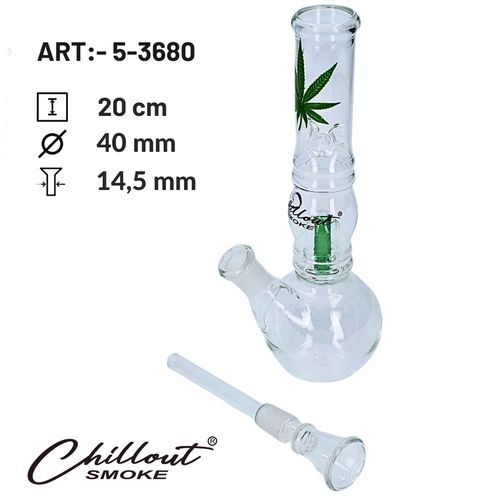 Bongo Szklane Chillout Smoke 18 cm Perkolator Lód Fajka Wodna Kolorowa na Arena.pl