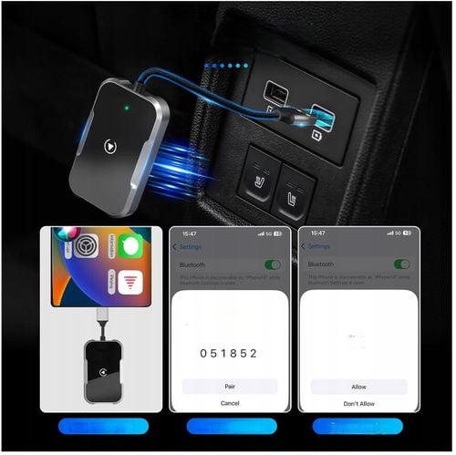 Adapter Carplay Bezprzewodowy Car Play Bluetooth Ios 10+ Moduł Do Auta Wifi na Arena.pl