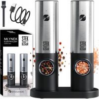 2x Elektryczny Młynek do Mielenia Pieprzu i Soli AKUMULATOR USB