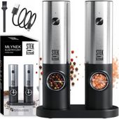 2x Elektryczny Młynek do Mielenia Pieprzu i Soli AKUMULATOR USB