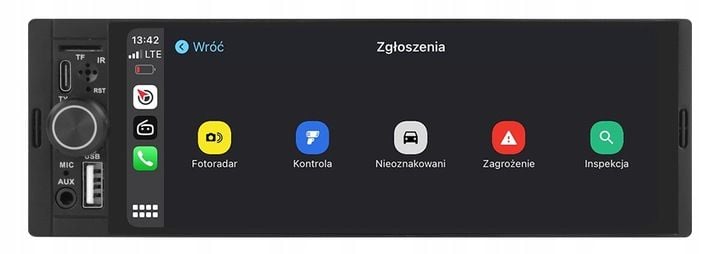RADIO NAWIGACJA 1DIN CARPLAY ANDROID AUTO MAPY AUX BLUETOOTH zdjęcie 2