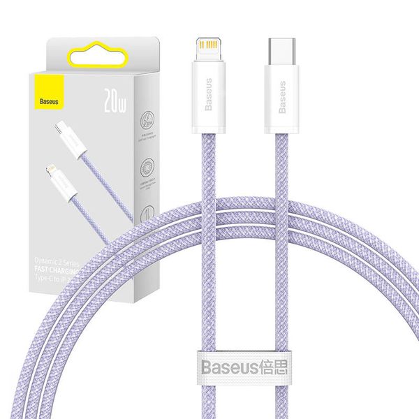 Kabel USB-C do Lightning Baseus Dynamic 2, 20W, 1m (fioletowy) zdjęcie 1