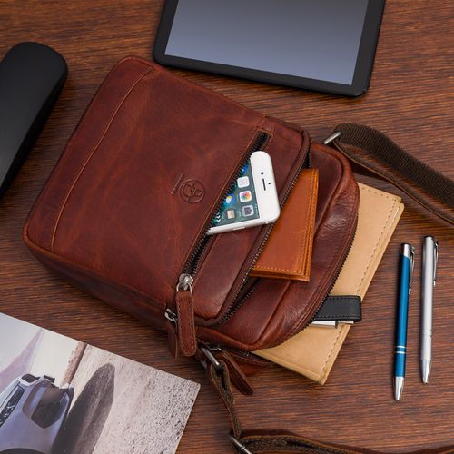 torba skórzana koniakowa amadeo iv na Arena.pl