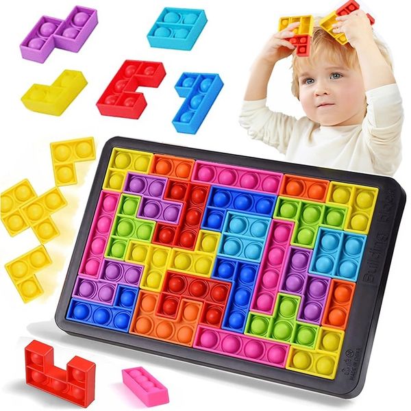 POP IT KLOCKI POPIT TETRIS PUZZLE UKŁADANKA BĄBLE zdjęcie 12