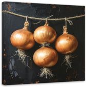 Obraz do kuchni restauracji baru jadalni, Cebula warzywa 50x50