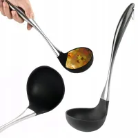 ŁYŻKA WAZOWA CHOCHLA KUCHENNA STAL NIERDZEWNA NABIERKA DO NALEWANIA ZUPY