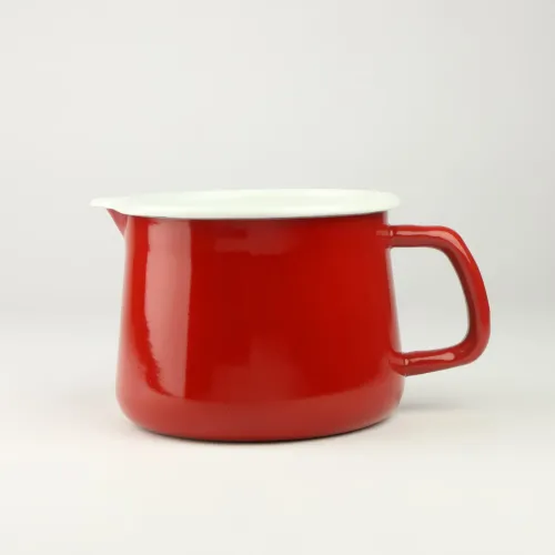 EMALIOWANY KUBEK Z WYLEWKĄ DZBANUSZEK NA KUCHENKĘ Z DZIÓBKIEM 1,7L CZERWONY na Arena.pl