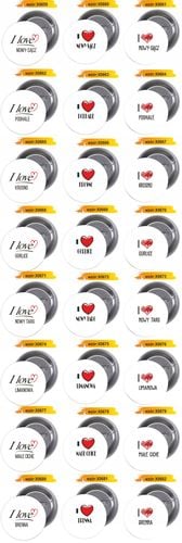 Przypinki buttony I LOVE ŁÓDŹ z grafiką na Arena.pl