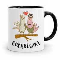 Kubek Czarny Dla Dziewczyny Żony Gołąbeczki Z Nadrukiem Ze Zdjęciem