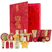 KALENDARZ ADWENTOWY Z KOSMETYKAMI ZESTAW KOSMETYKÓW DO PIELĘGNACJI KĄPIELI