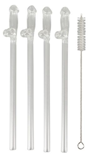 glass drinking straw willy x 4 na Arena.pl