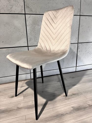 Krzesło tapicerowane TRIO VELVET GREY na Arena.pl