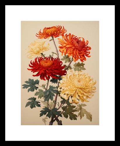 Plakat 15x20cm Tańczące Chryzantemy na Arena.pl