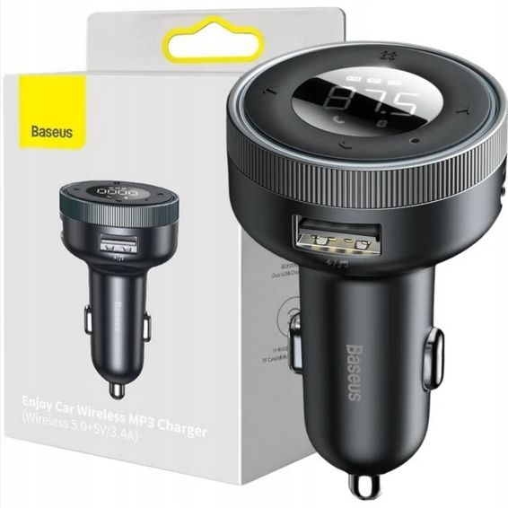 BASEUS Transmiter samochodowy Ładowarka USB Bluetooth 5.0 5V 3.4A QC zdjęcie 1